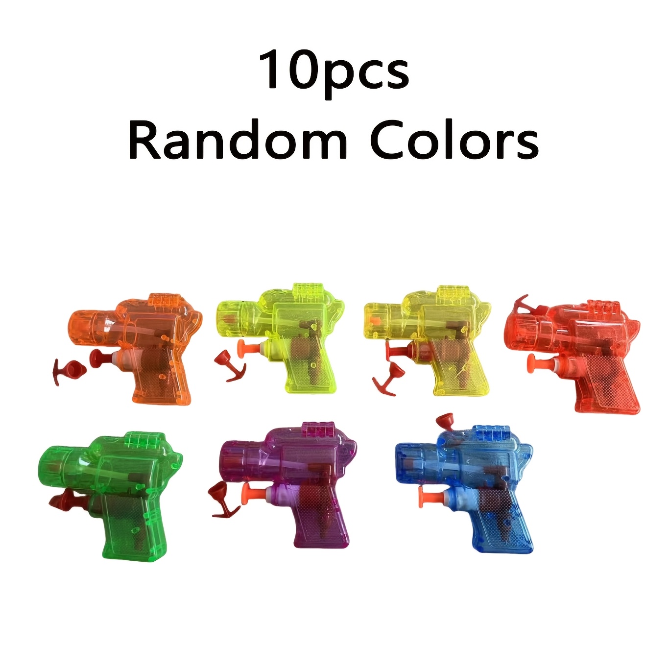 Party Games Kids Birthday - 10 pistolets à eau miniatures transparents,