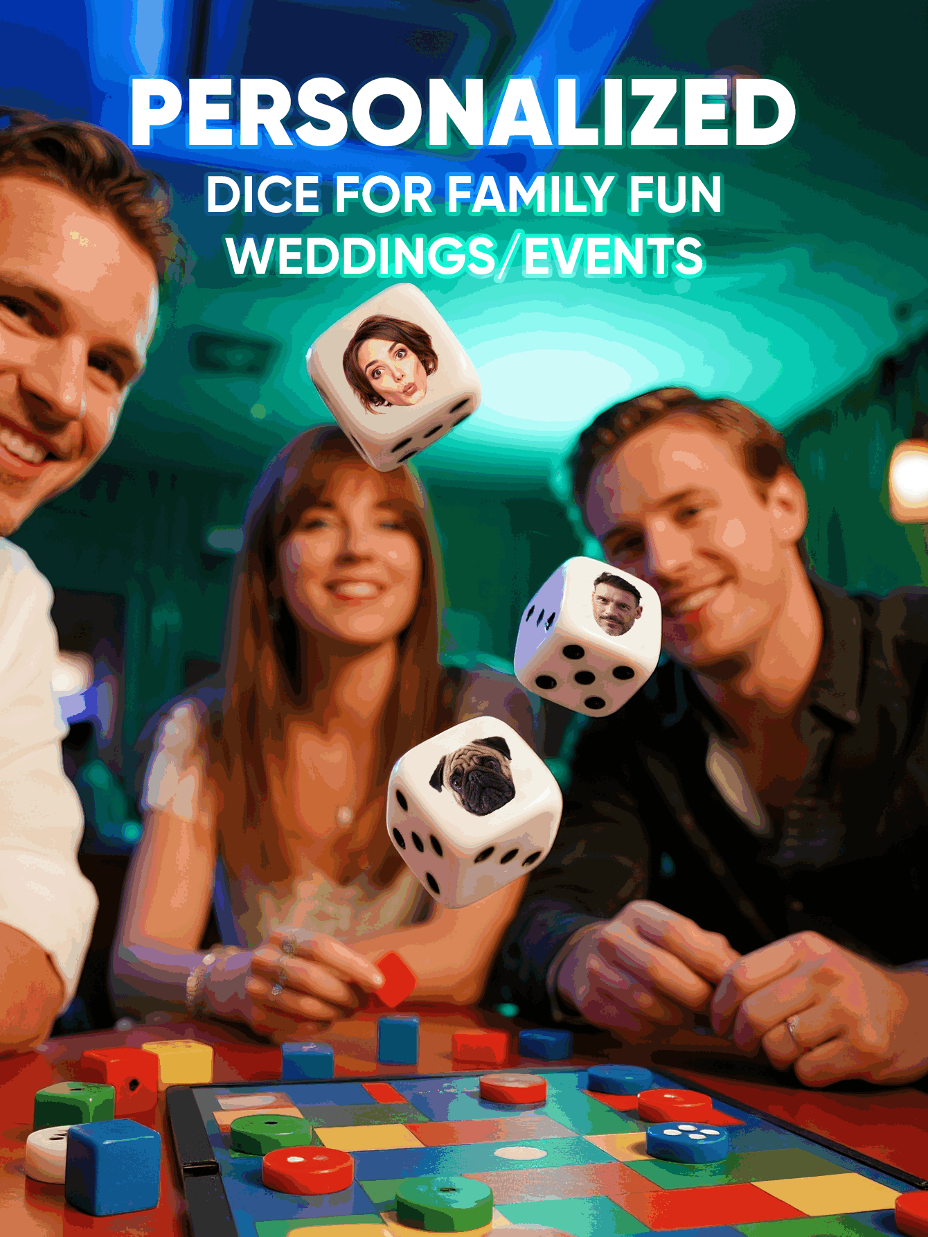 Dés à visage personnalisé, dés - Party Games Event avis et prix
