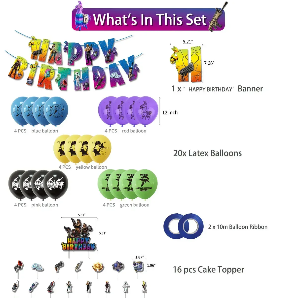 Ballons DIY sur le thème de Fo - Party Games Kids Birthday avis et prix