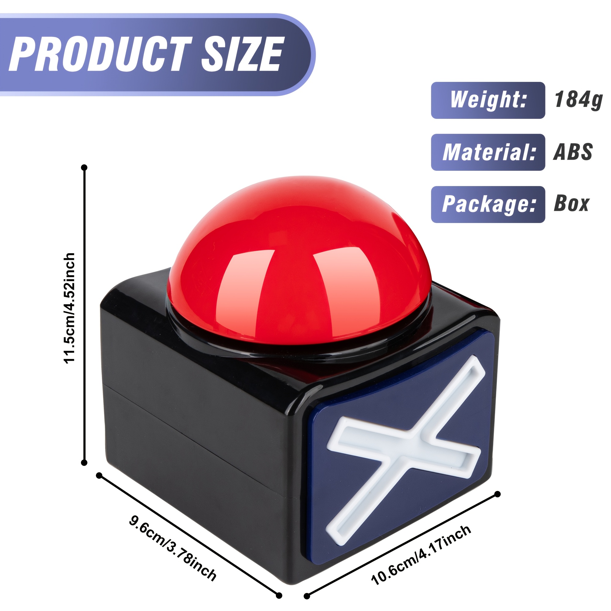 Buzzer sonore lumineux noir et - Party Games Easter avis et prix