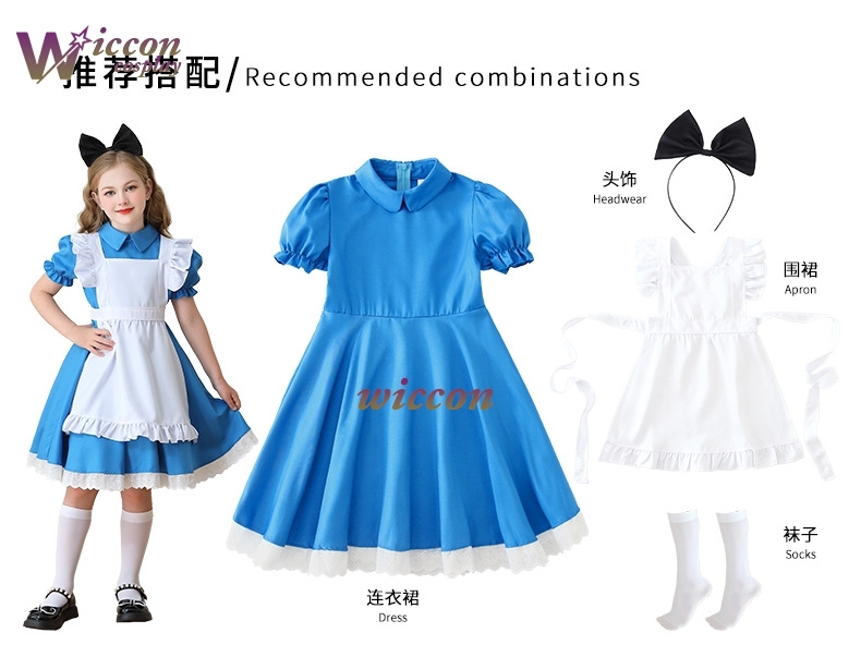 Enfants filles bleu Alice au p - Party Games Alice In Wonderland avis et prix